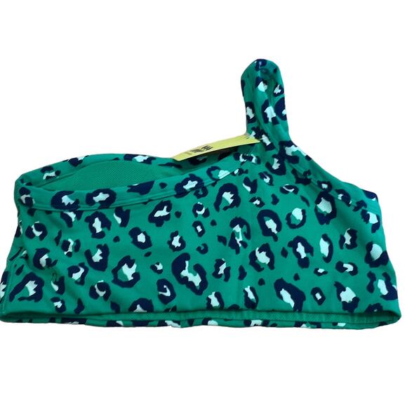 All in Motion Women's Green Leopard Print Asymmetrical Sports Bra - Medium - NWT - Picture 4 of 6